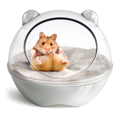 TieLishor bain hamster vue panoramique pour une observation claire pendant le bain.