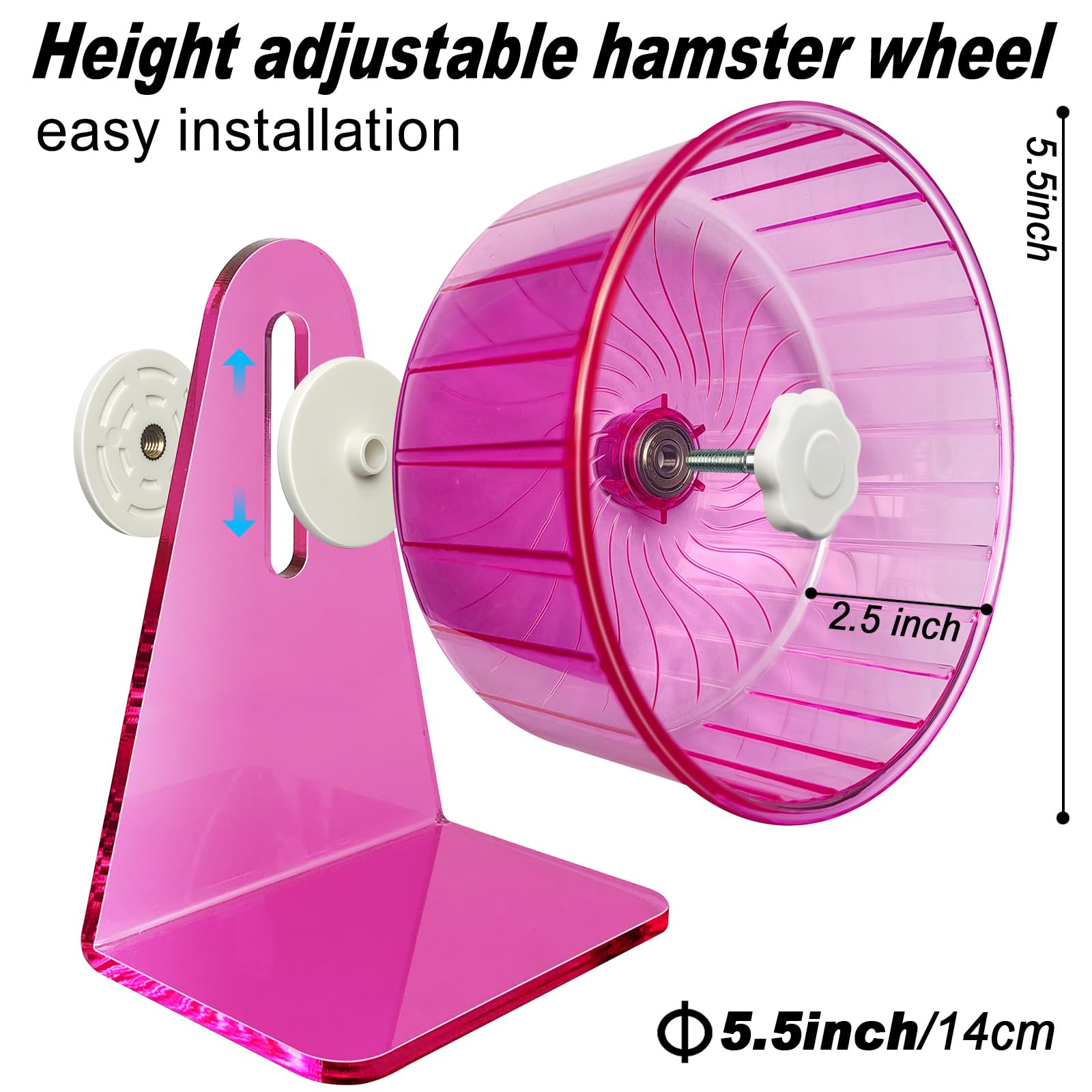 TieLishor roue hamster confort: piste large pour course détendue.