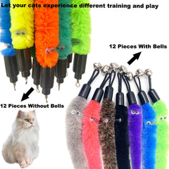 TIENAILING Attache-jouet ver chat – fixation rapide sur baguette ou support.