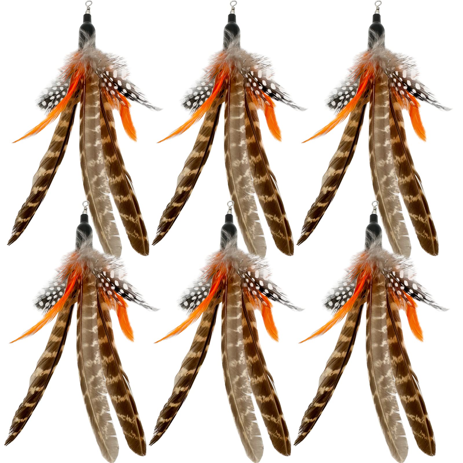TIENAILING remplacements plumes chat – 6 pièces, remplacement facile pour sessions ludiques.