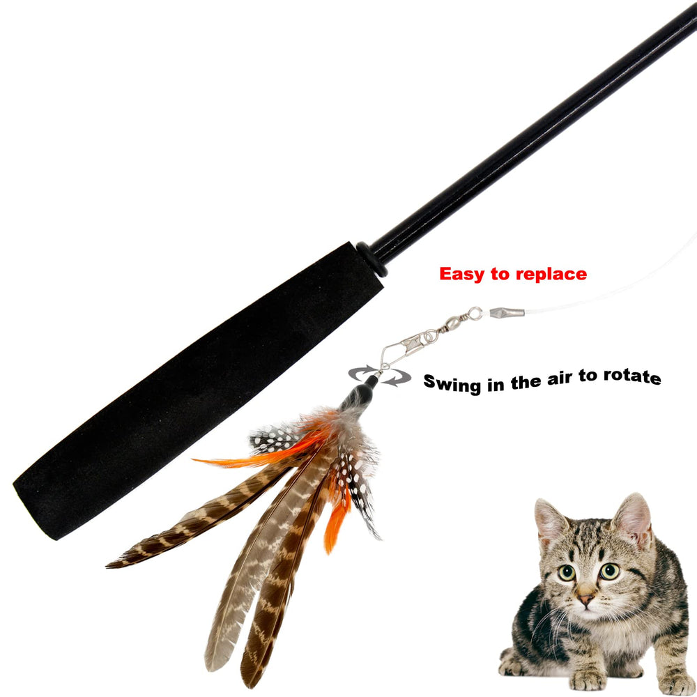 TIENAILING jouet baguette plumes – boucle d'attache pratique pour fixer sur baguette ou cadre.