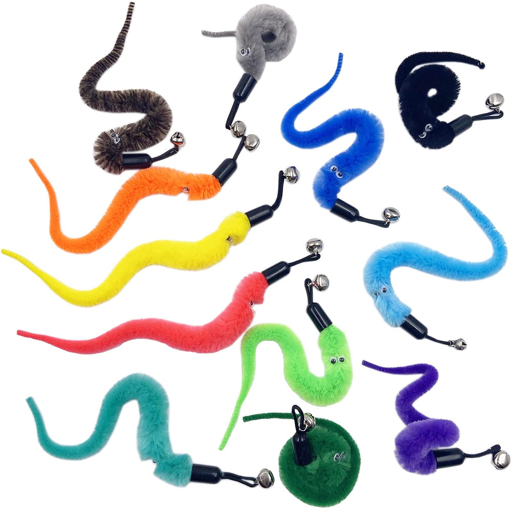 TIENAILING matiere-polyester-jouet-lombric-chat: durable et confortable pour le jeu.