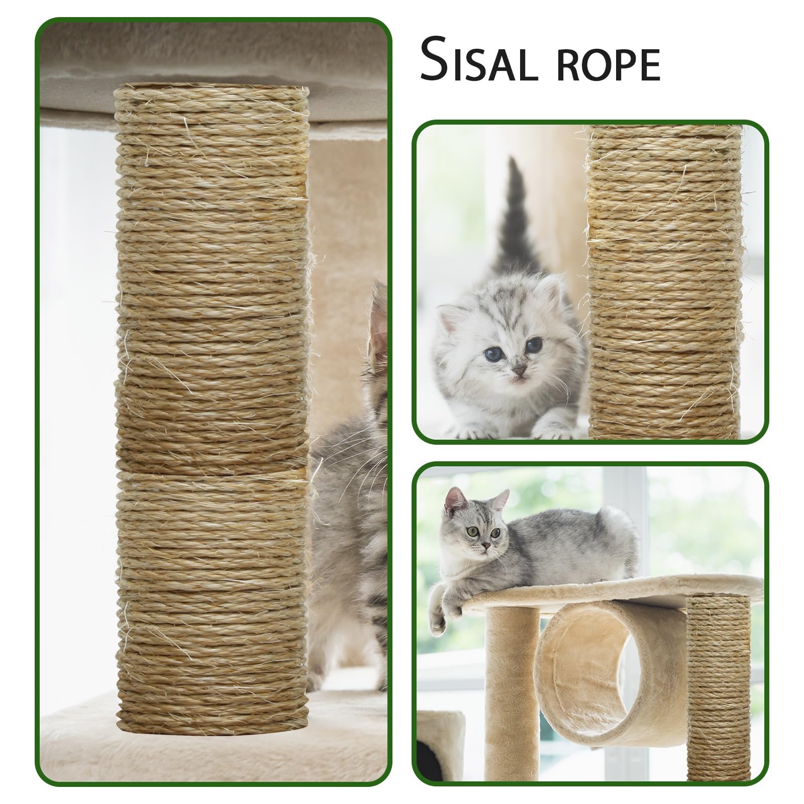 Corde sisal TienYow 4 mm utilisée dans un arbre à chat bricolé