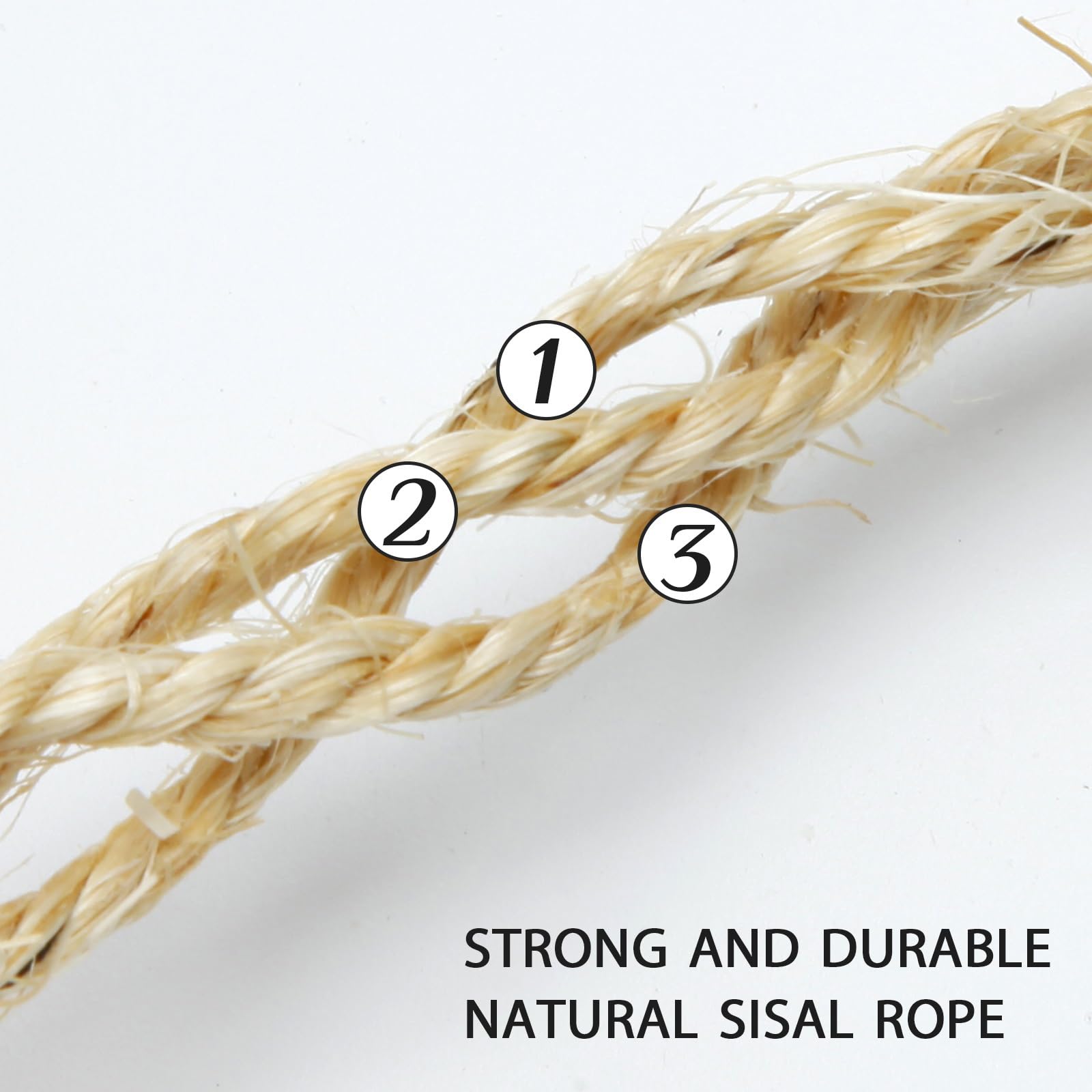 Corde sisal TienYow 4 mm pour recouvrir les pieds de meubles et limiter les rayures