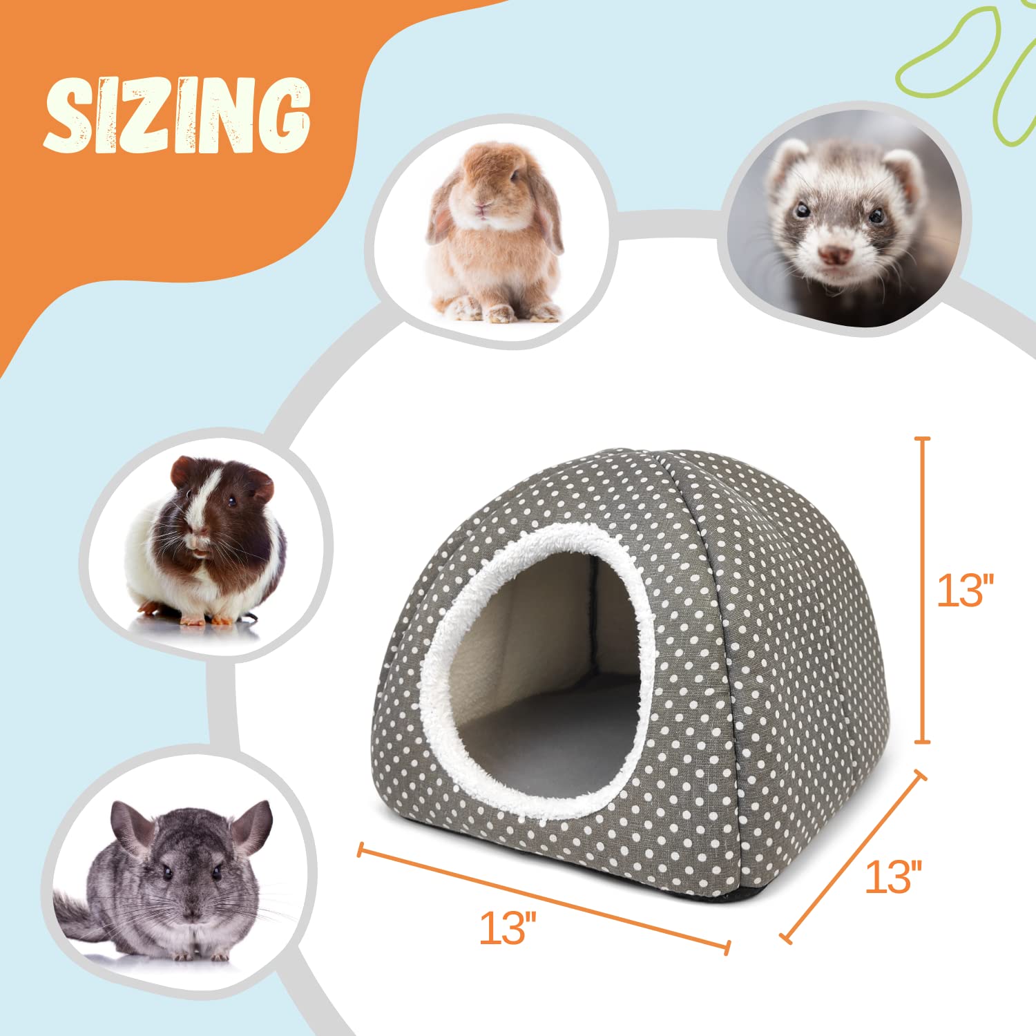Tierecare Nid Lapin Grand – intérieur douillet, confort optimal pour les petits rongeurs.