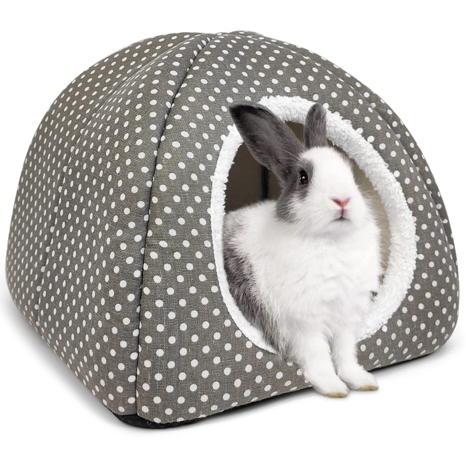 Tierecare Nid Lapin Grand – porte ouverte, espace accueillant pour lapin adulte.