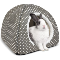 Tierecare Nid Lapin Grand – porte ouverte, espace accueillant pour lapin adulte.