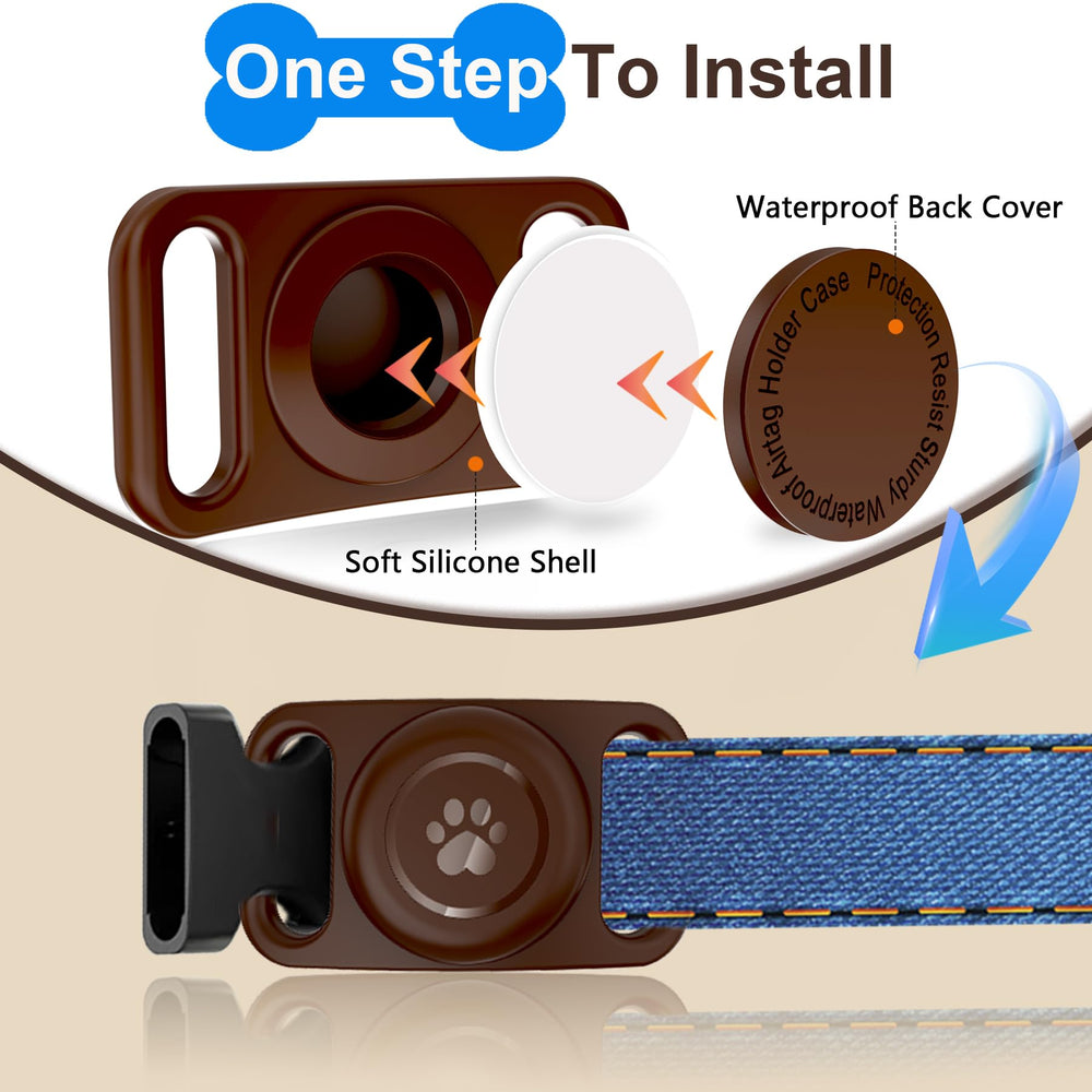Etui Tieuwant 360° pour collier chien offre protection complète contre rayures.