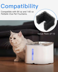 Filtres compatibles PetSafe Viva 64 oz et 140 oz, faciles à remplacer.