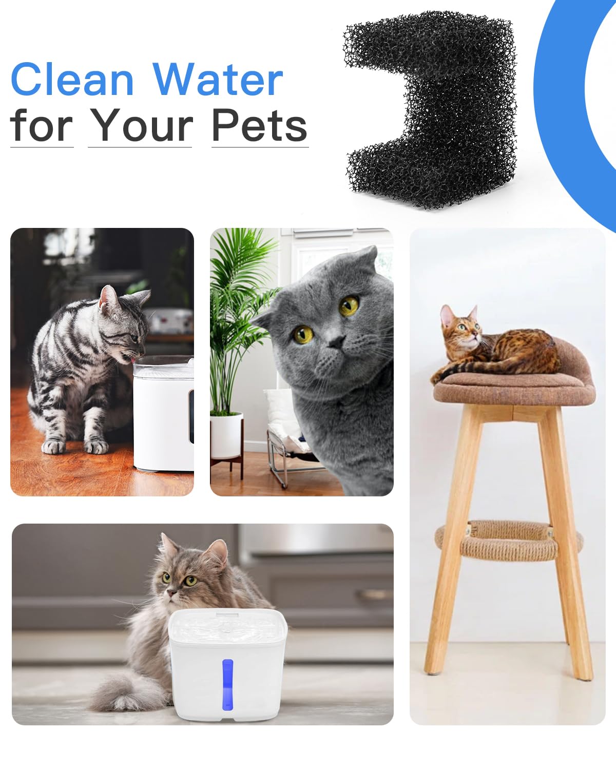 Pack économique de 10 filtres pour fontaine PetSafe Viva.