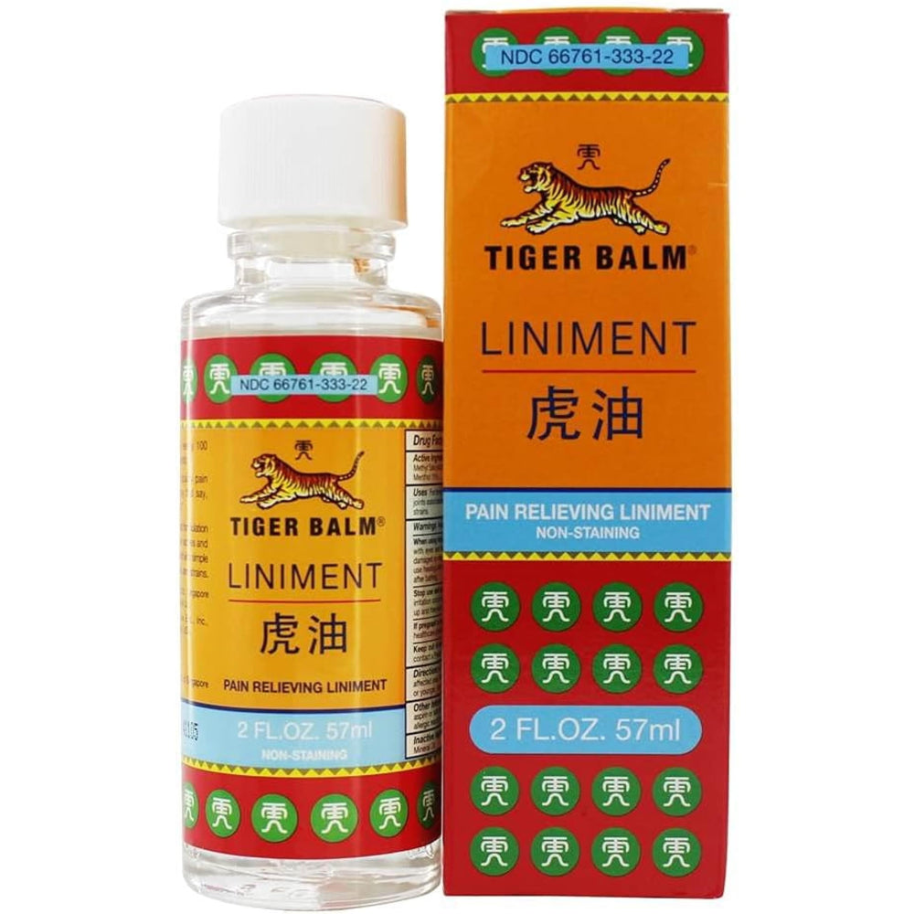 Format compact prêt pour le sac de voyage Tiger Balm Liniment.
