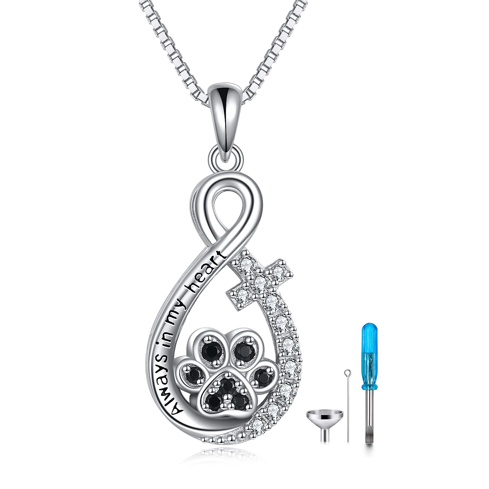 TIGER RIDER collier urn patte-chien, hommage durable pour votre compagnon.