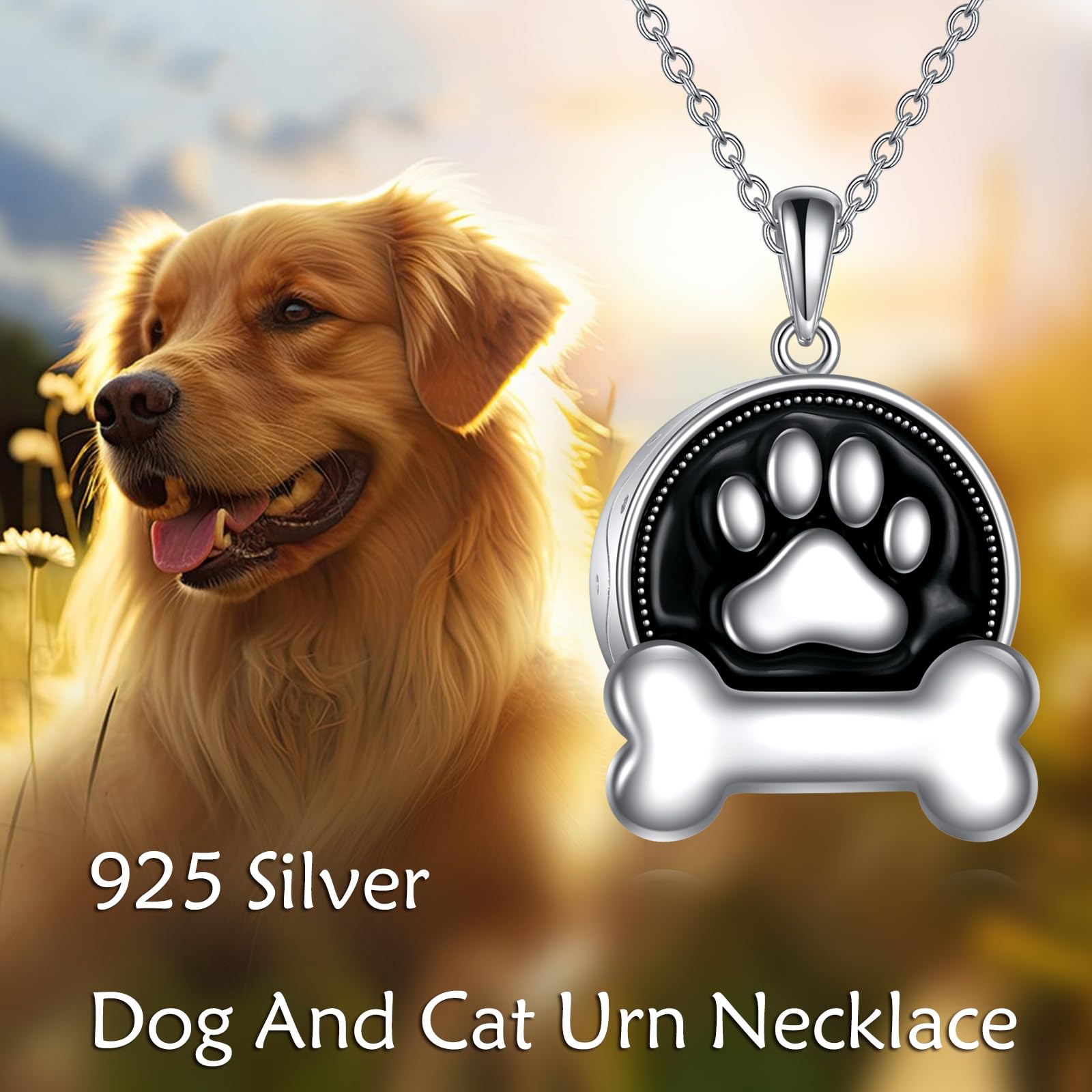 TIGER RIDER - Cadeau souvenir animal, collier urne en argent.