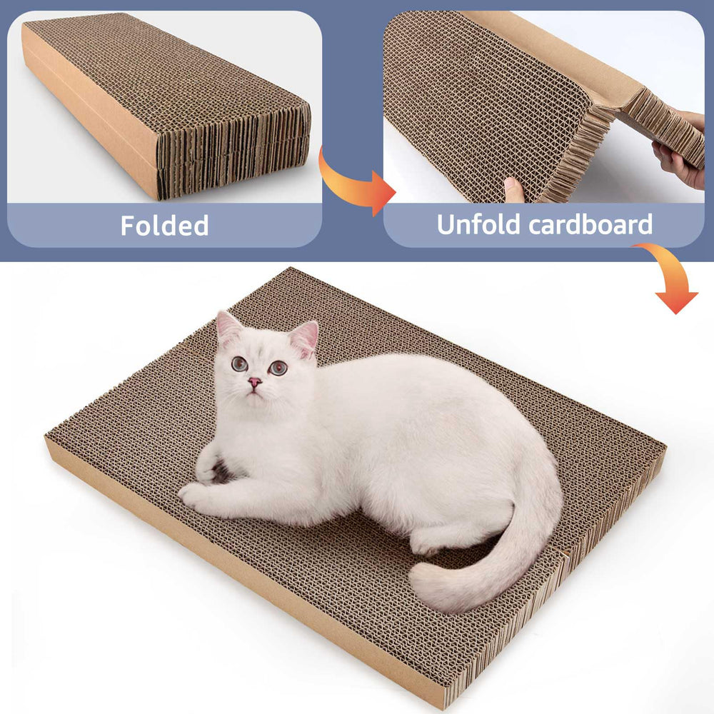 TIGOADT grattoir-carton chat dimensions 16,8x12,4 pouces pour reuse pratique