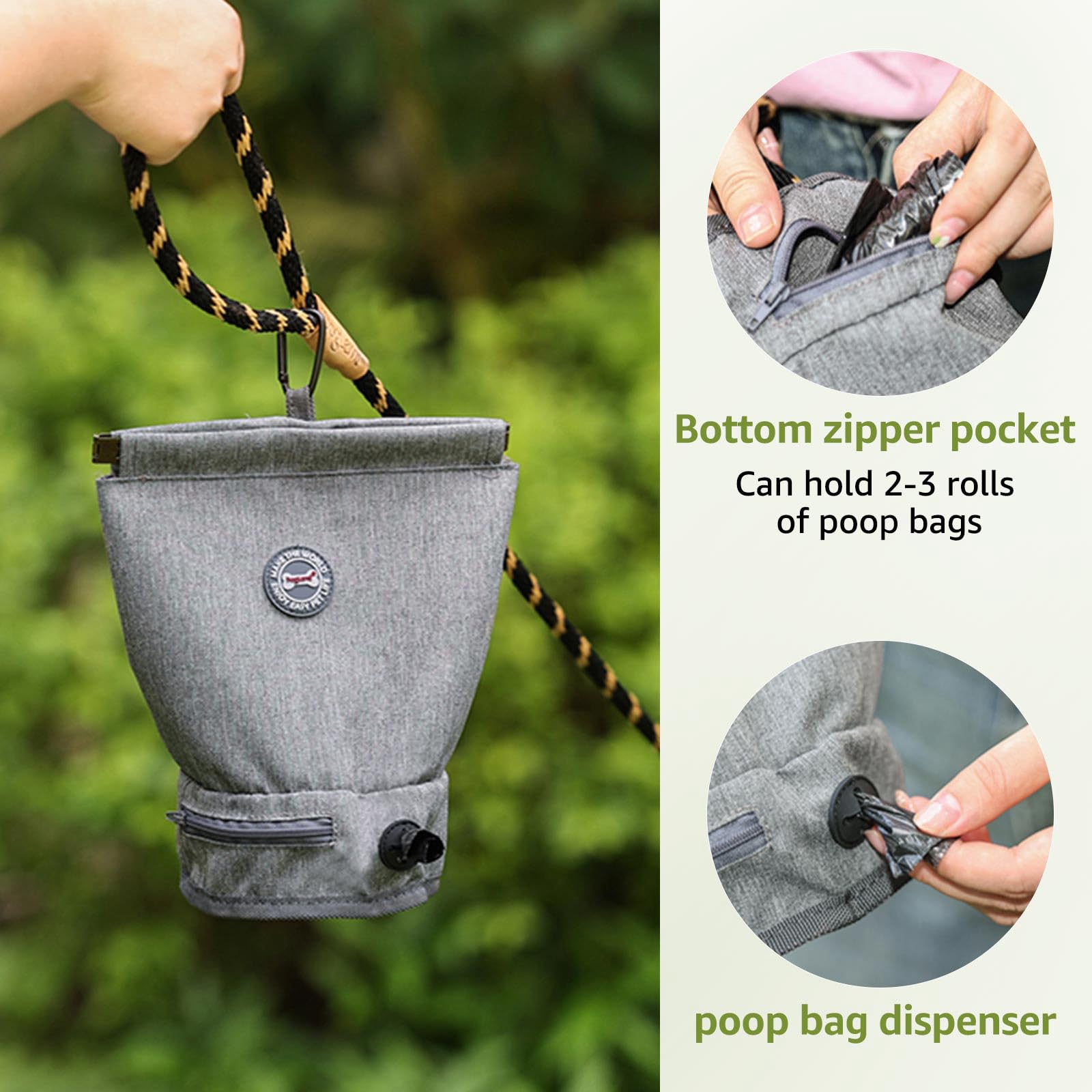 Sangles Velcro TIGOADT facilitant l’attache à la laisse ou à la ceinture.