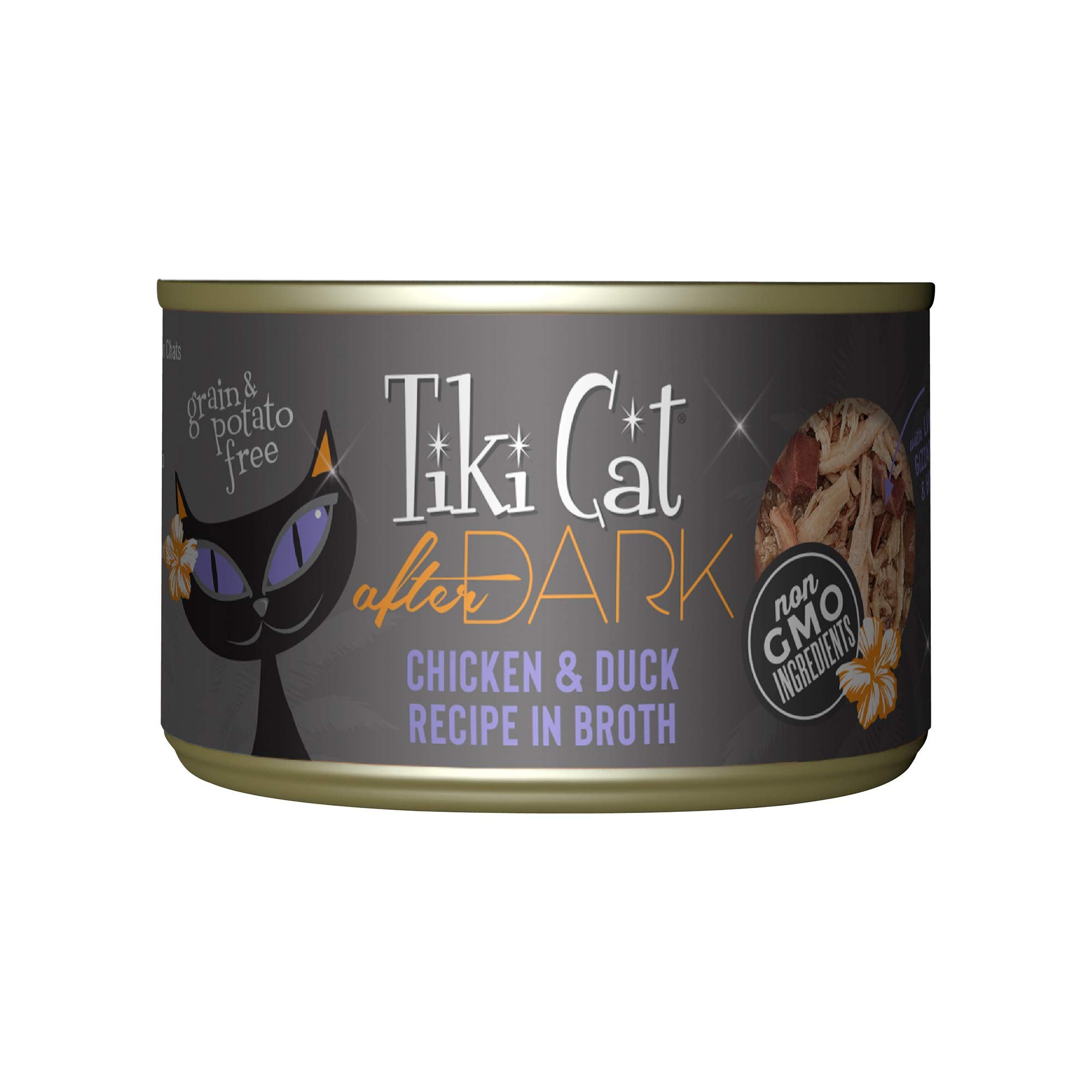 TIKI CAT After Dark boîte poulet et canard, saveur riche et protéines élevées pour chats adultes