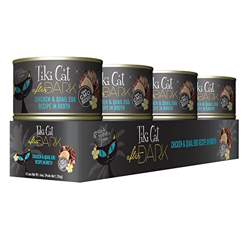 Tiki Cat After Dark – morceaux poulet et organes, protéine élevée et savoureux.