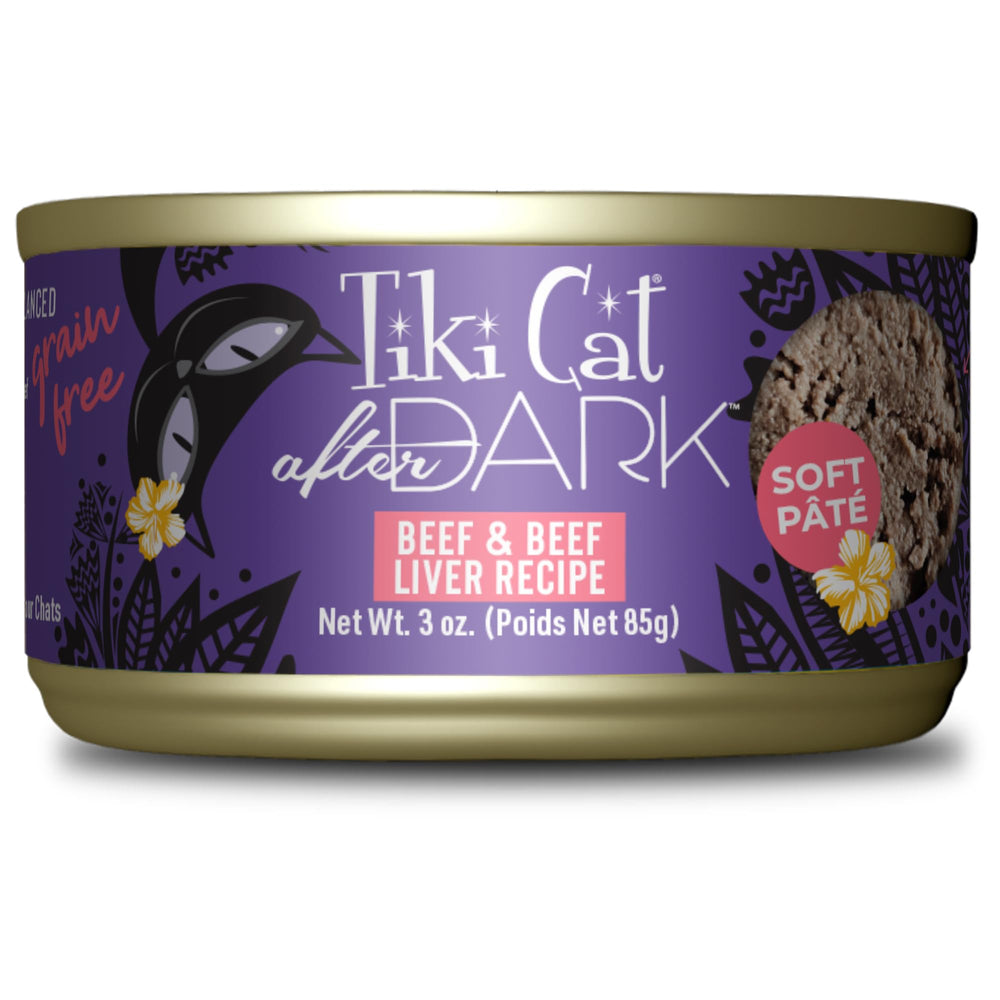 Tiki Cat After Dark Pâté au bœuf, texture crémeuse pour un repas appétent.