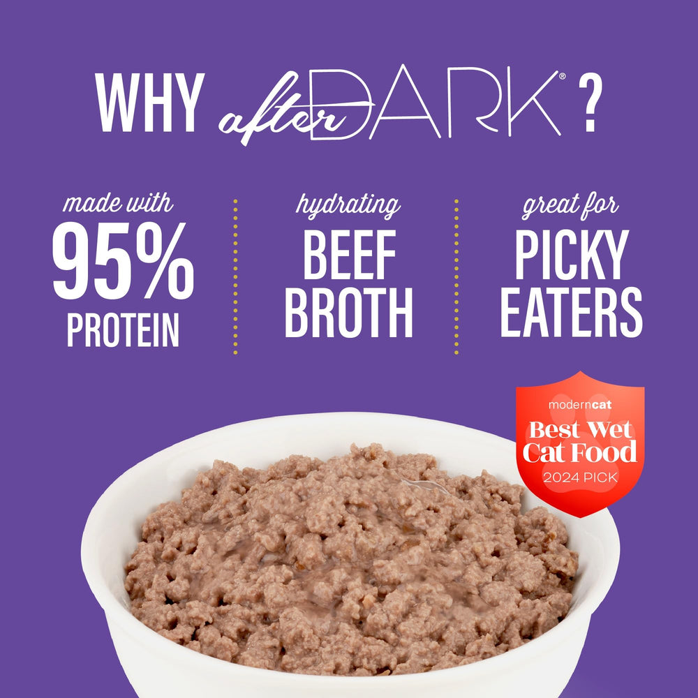 Repas complet et équilibré pour chat adulte avec After Dark.