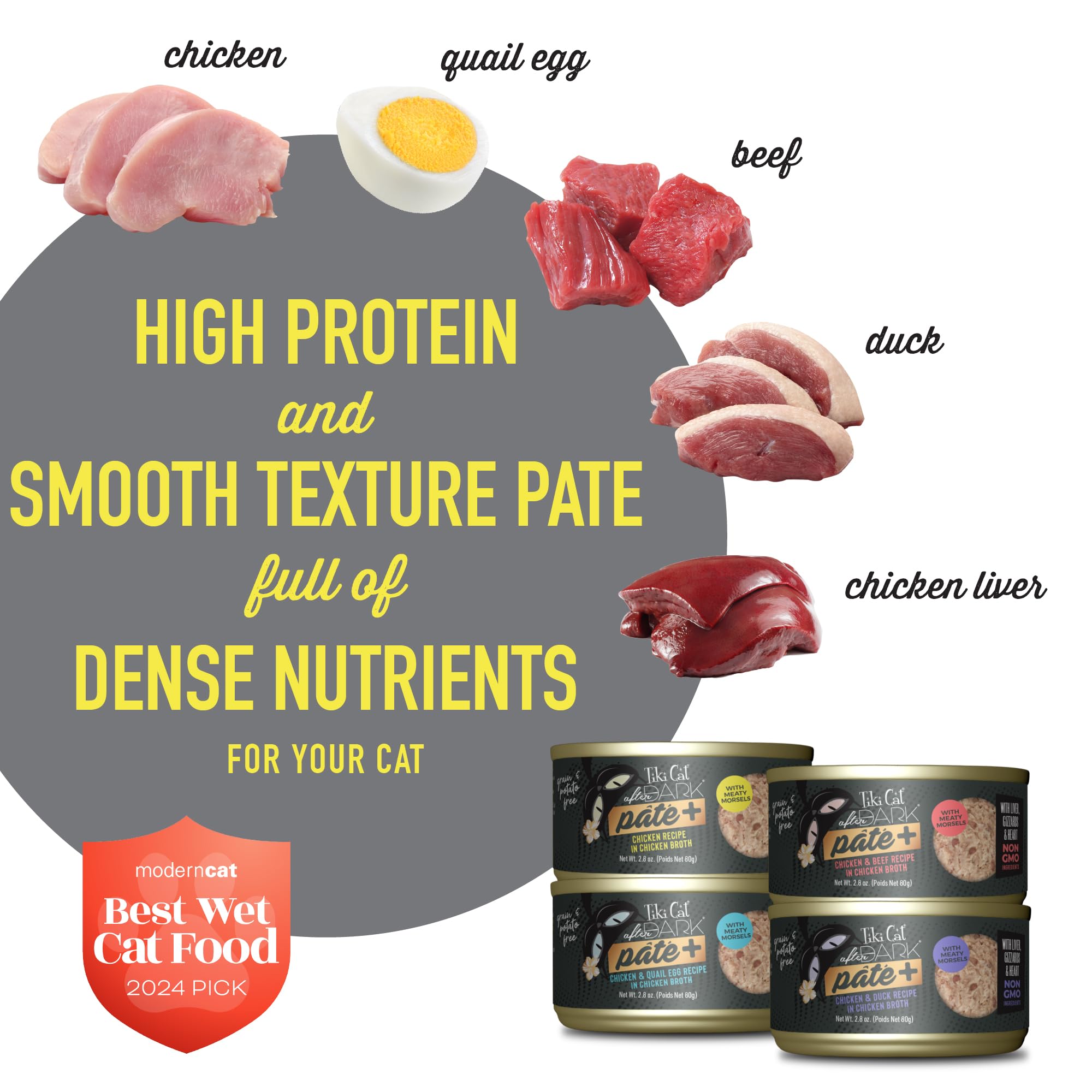 Tiki Cat After Dark Pâté+ – bouillon riche et hydratant pour les carnivores.