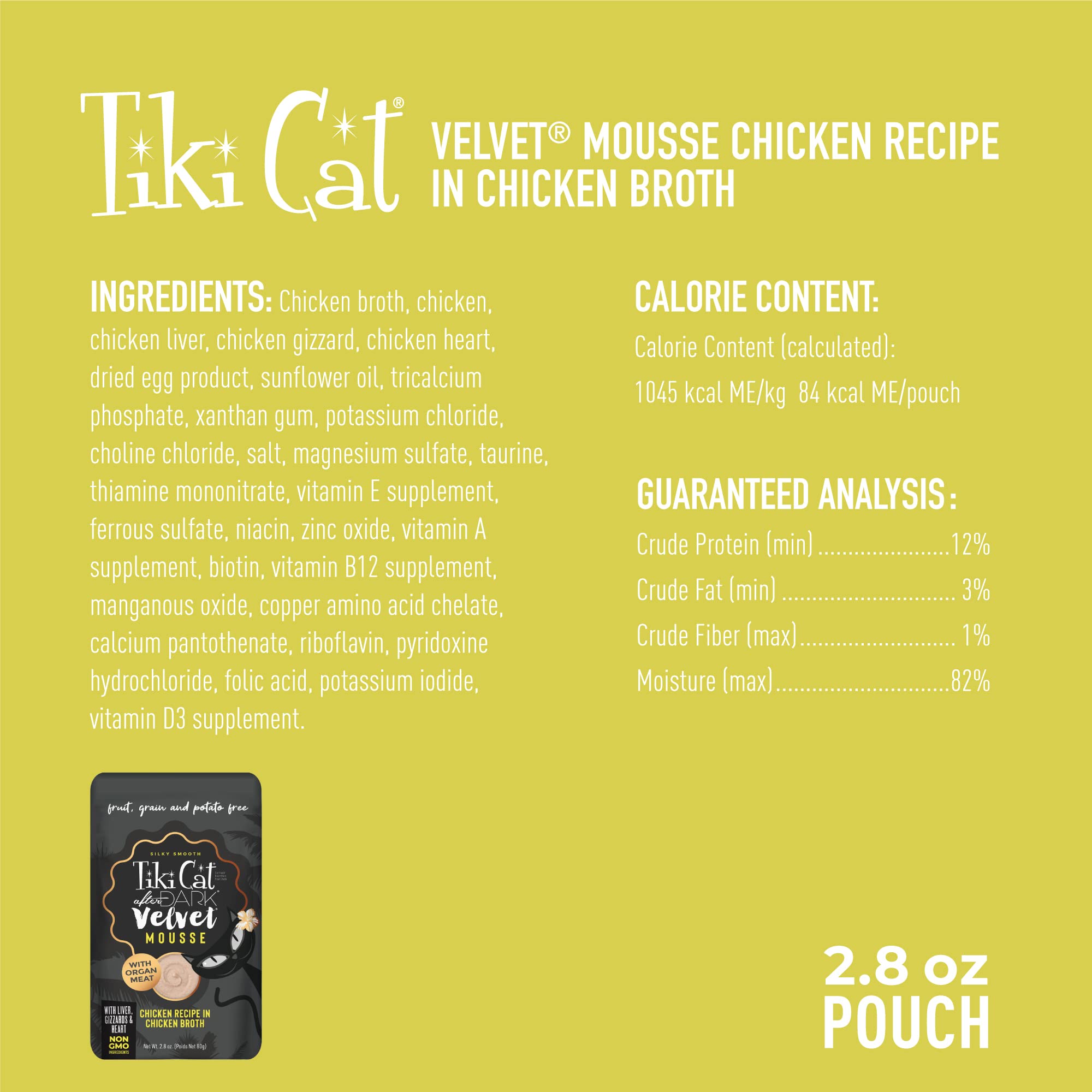 Tiki Cat After Dark Velvet Mousse gesier, gourmandise et hydratation.