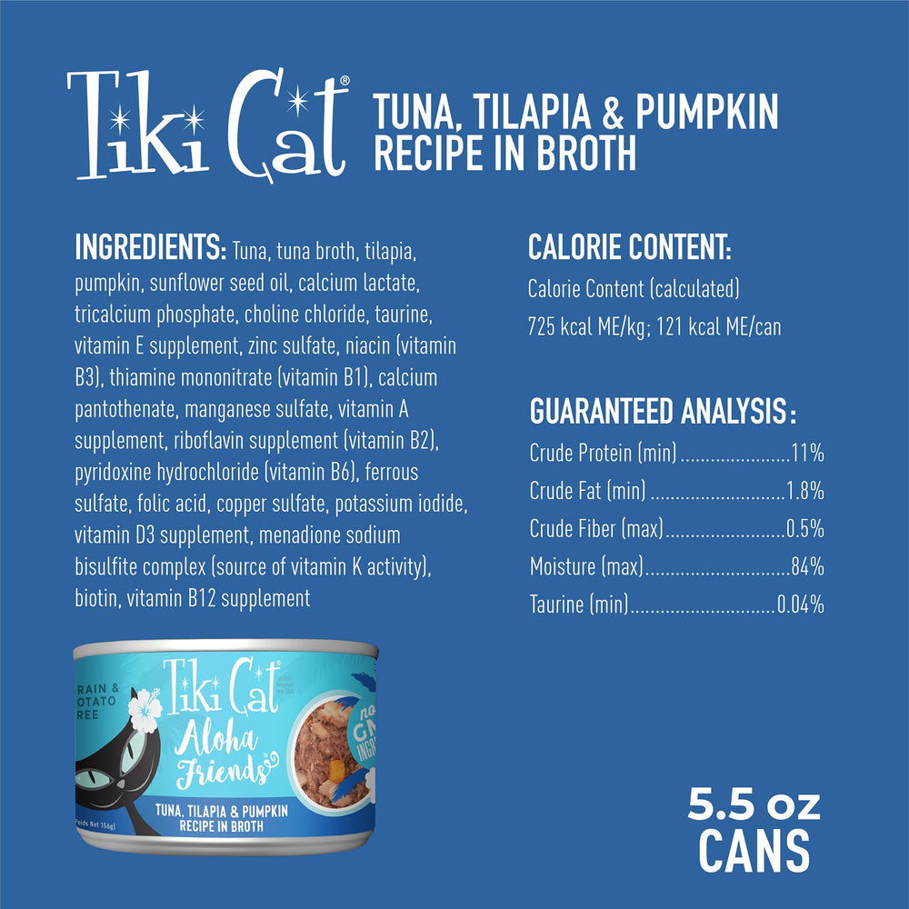 Tiki Cat Aloha Potiron: fibres douces pour une digestion naturelle