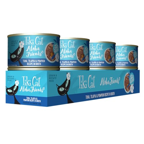 Tiki Cat Aloha Sans Cereales Thon Tilapia Potiron, repas équilibré sans céréales