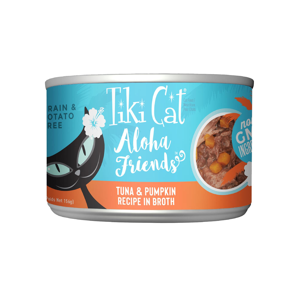 Tiki Cat Aloha Friends thon-pumpkin-boites-8, repas riche en humidité pour l'hydratation quotidienne du chat.