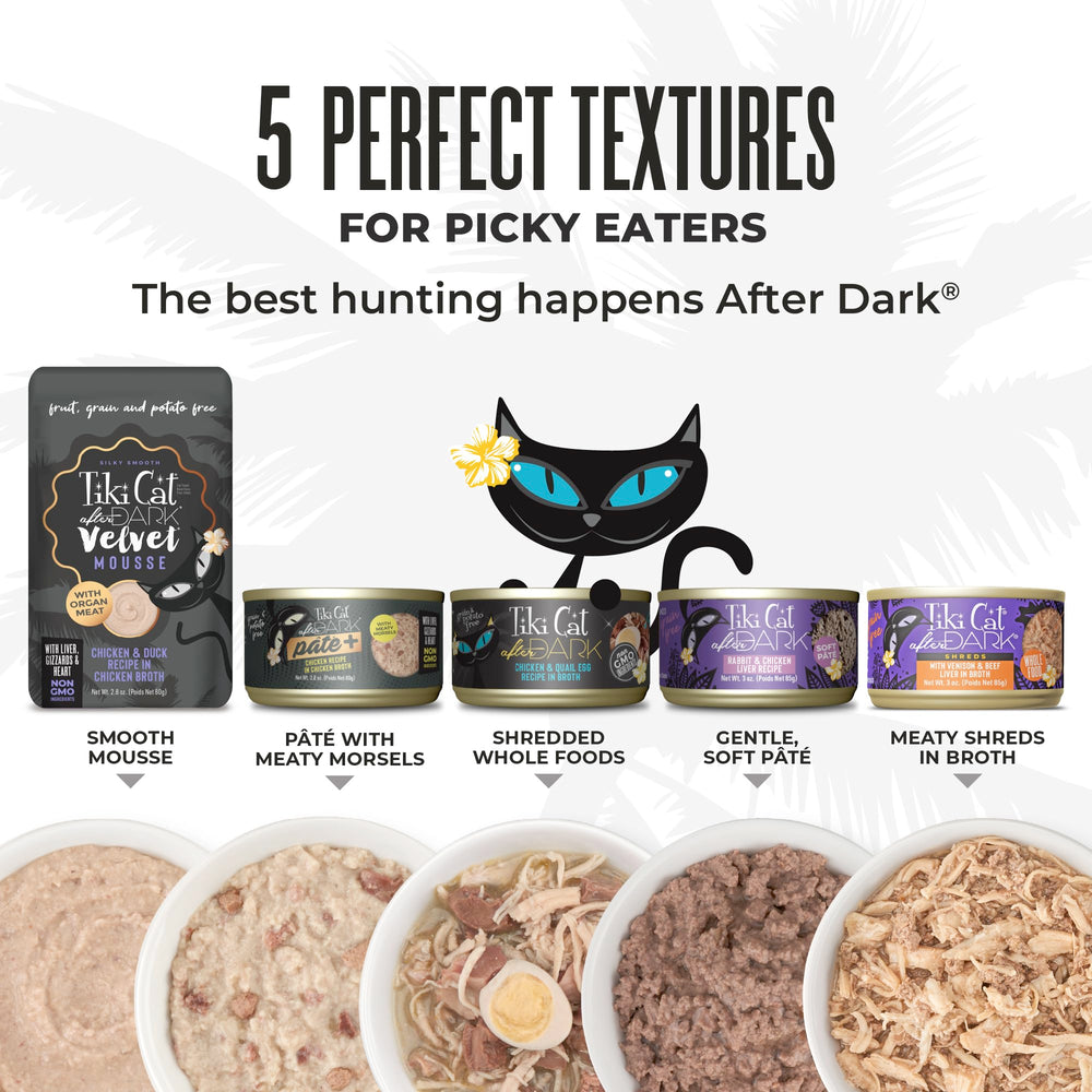 Tiki Cat Après la Nuit – morceaux humides pour varier l'alimentation.