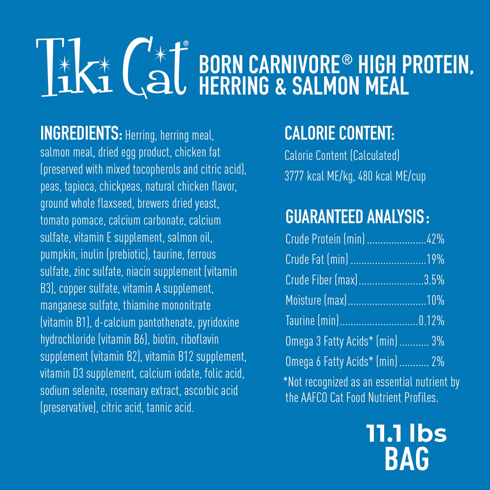 Tiki Cat Born Carnivore graines de lin comme superaliment pour l’équilibre.