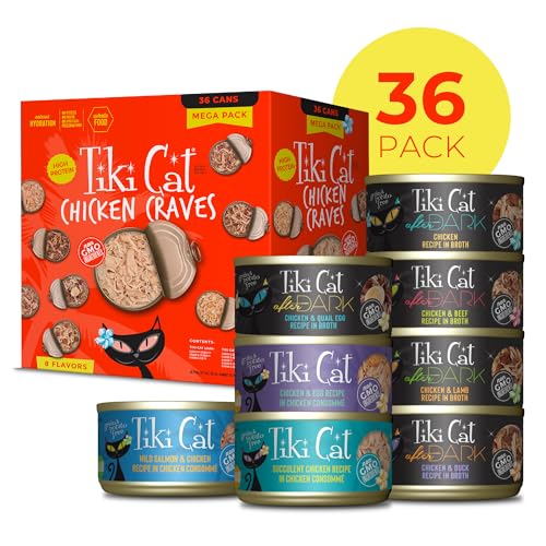 Tiki Cat Délices Poulet Bouillon Humide pour hydratation complémentaire.