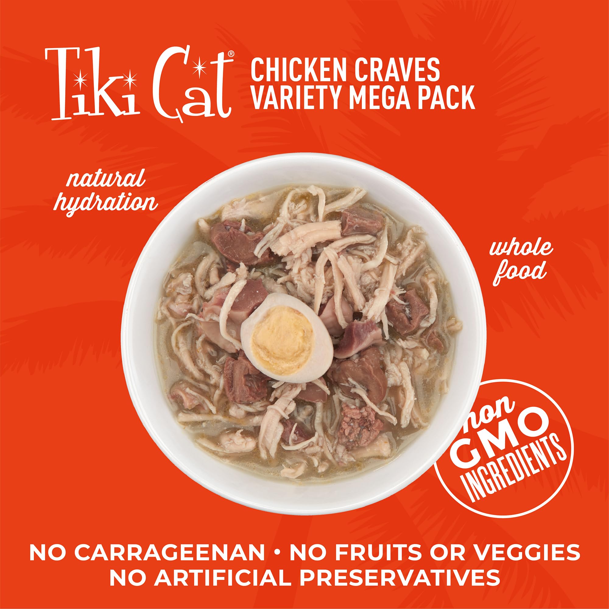 Tiki Cat Délices Poulet Recettes Luau avec bouillon savoureux.