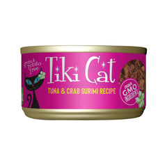 Tiki Cat Grill – boîte thon et crabe surimi, repas humide protéiné pour chat