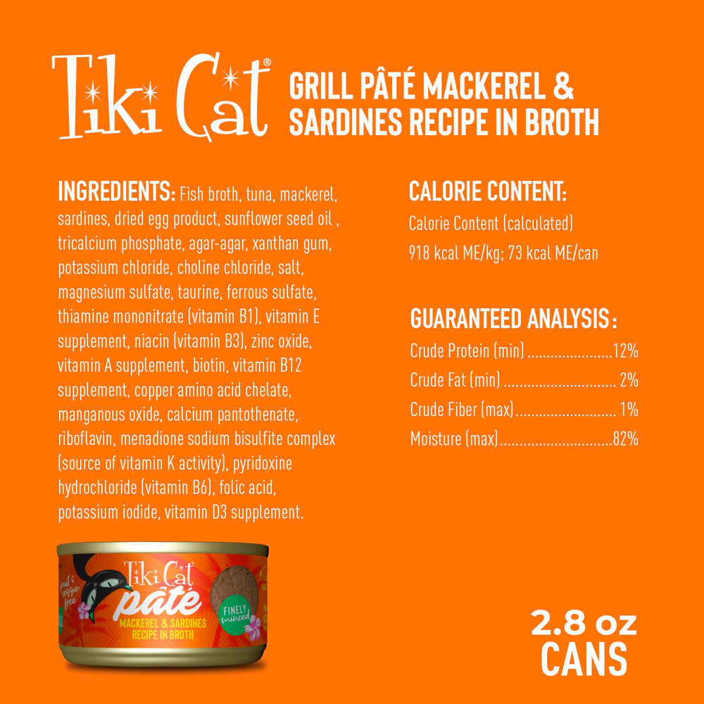 Bouillon hydratant du pâté Tiki Cat Grill pour une hydratation naturelle.