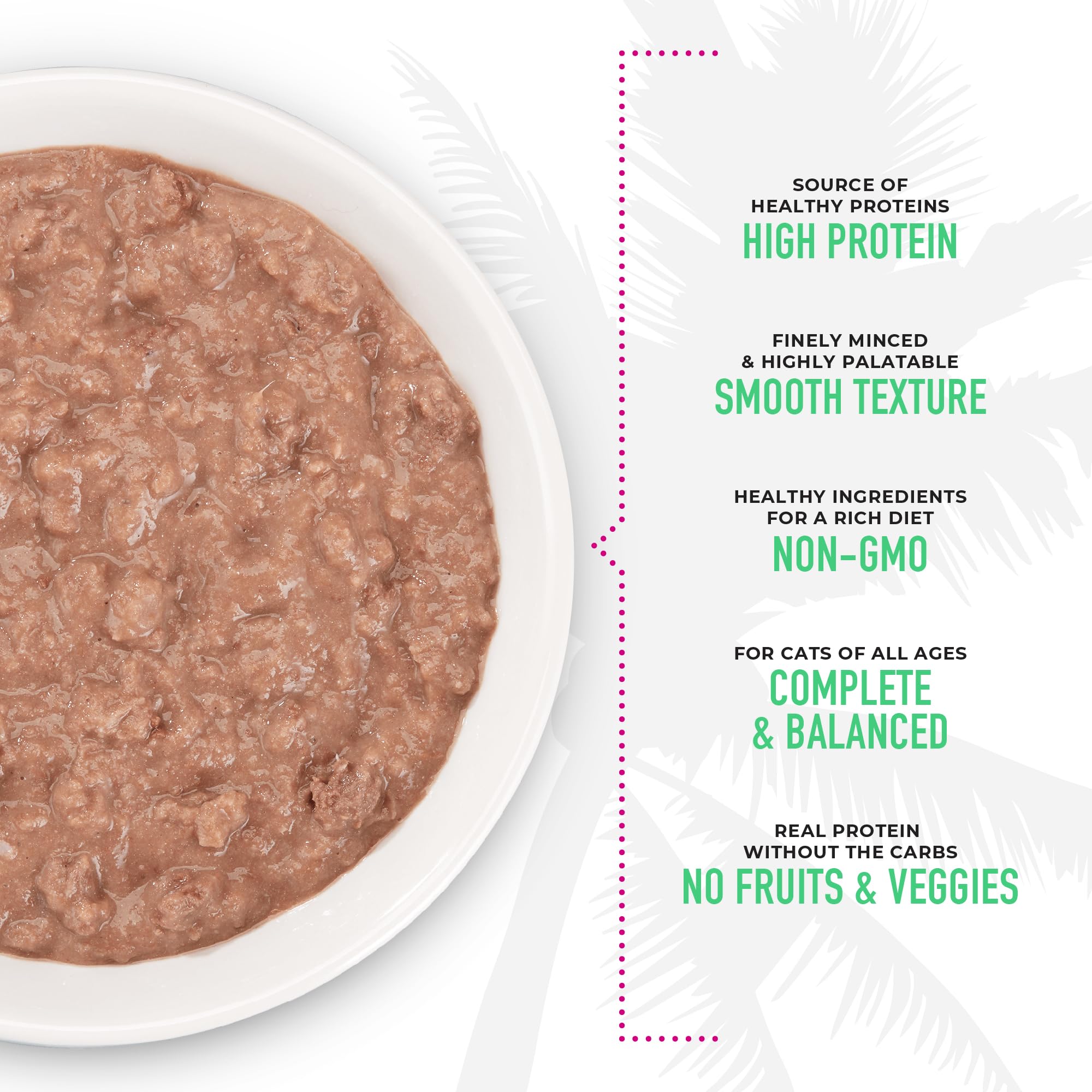 Ingrédients sans OGM pour le pâté TIKI PETS Grill.