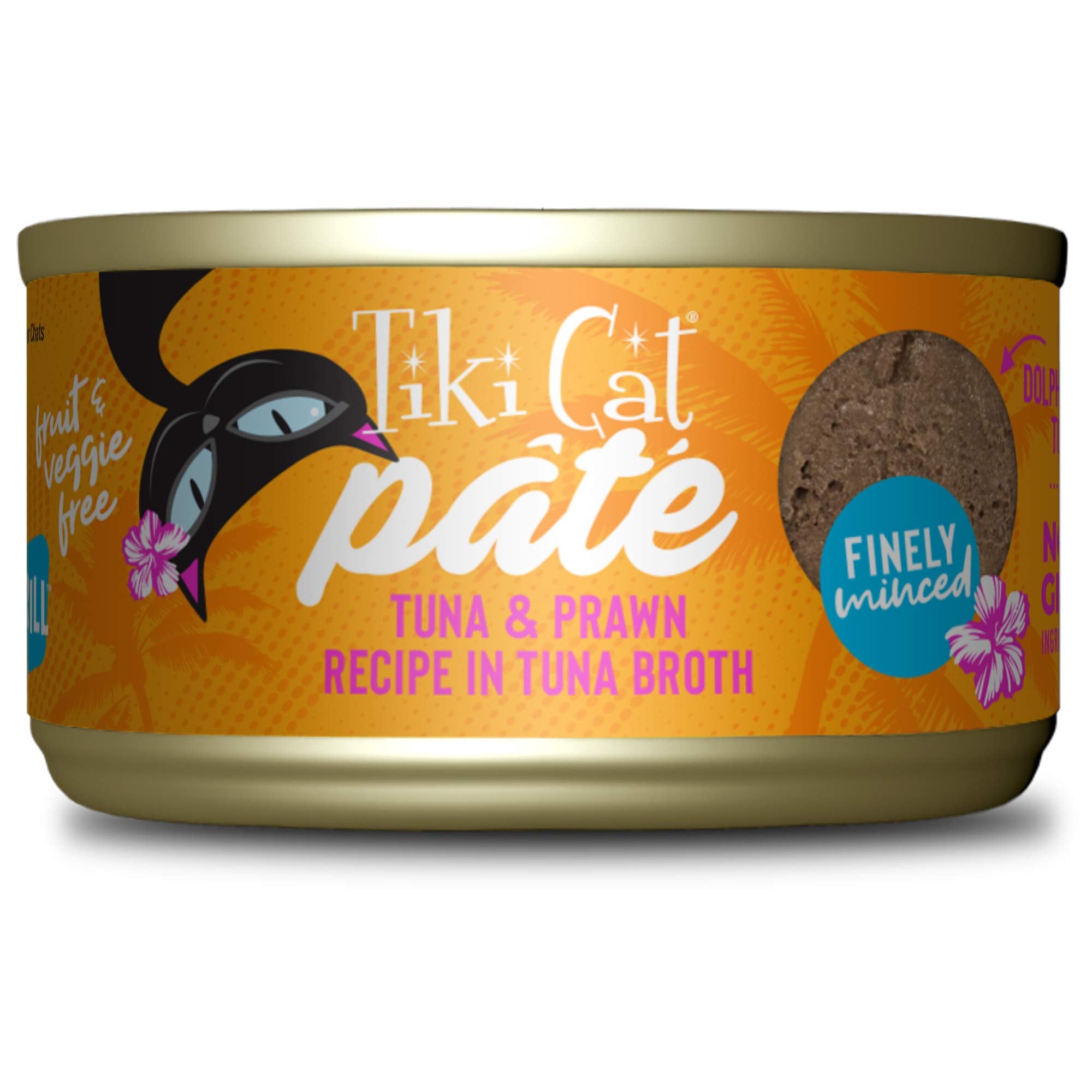 Tiki Cat Grill Pâté Thon-Crevettes emballage pratique et facile à ouvrir pour repas rapide.