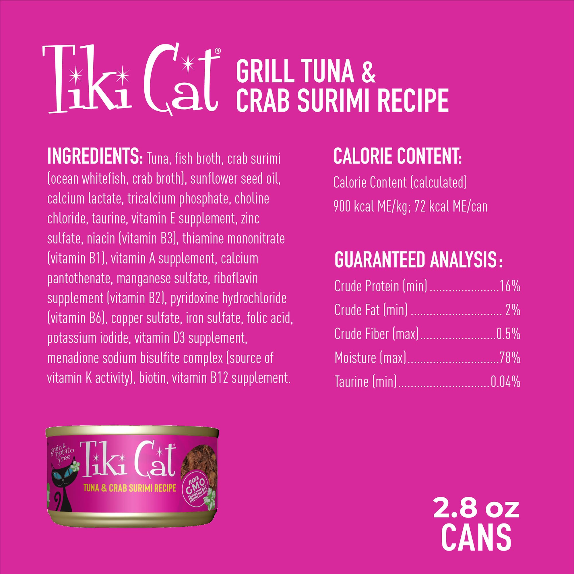 Tiki Cat Grill – recette sans céréales, image démontrant la simplicité