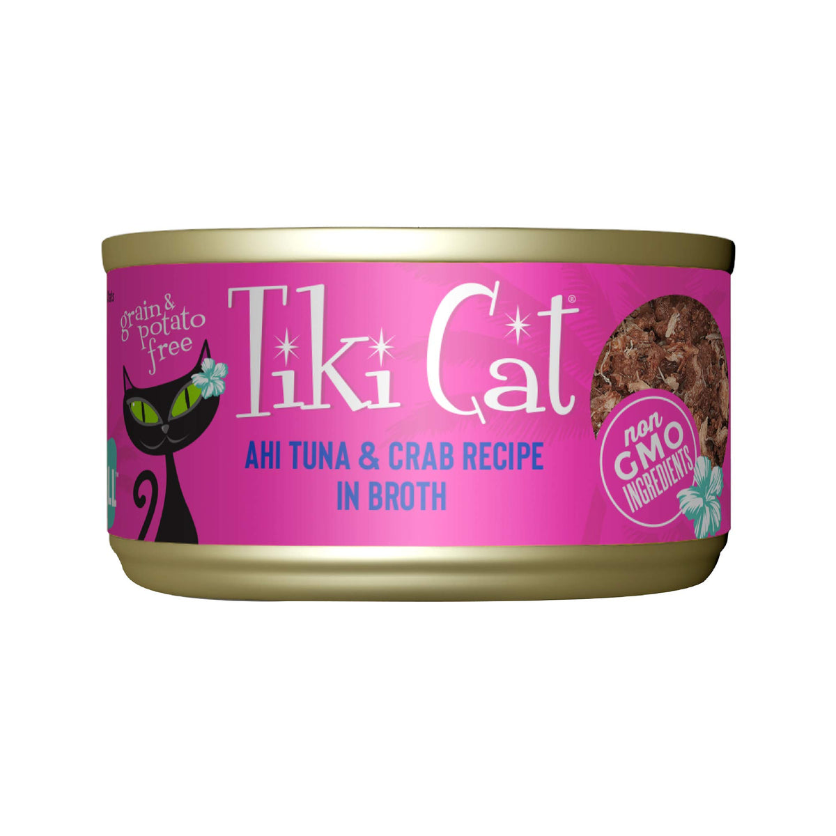 Boîte Tiki Cat Grill Thon Ahi et Crabe, conserve fermée et pratique à ranger