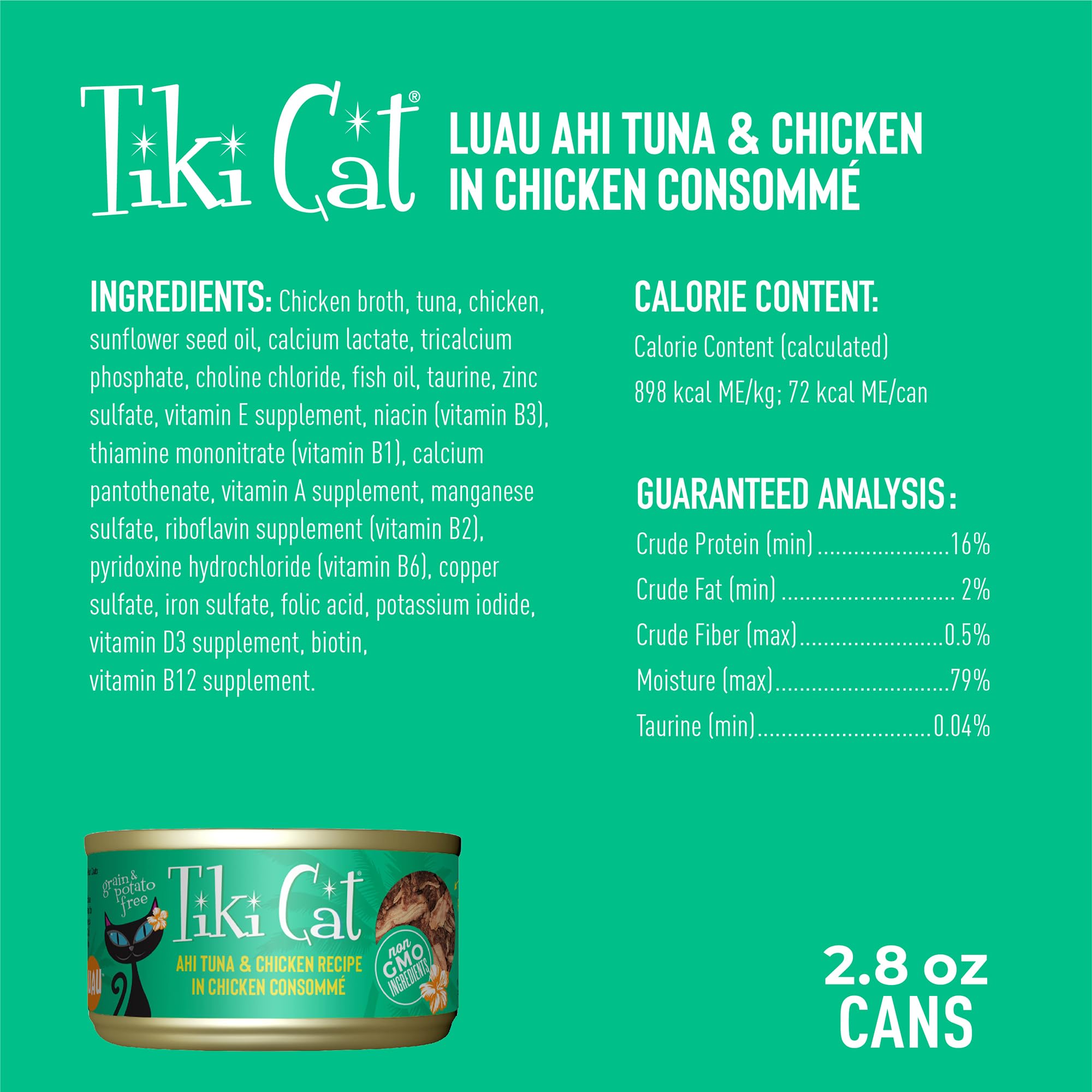 Protéines élevées avec thon et poulet pour carnivore satisfait.