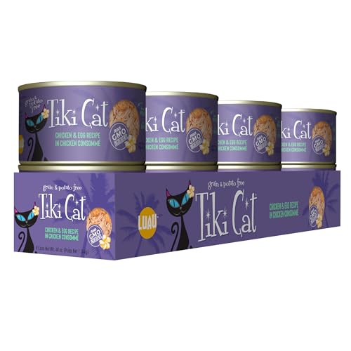 Tiki Cat Luau: flocons de poisson dans bouillon, option riche en protéines