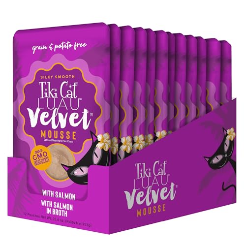 Texture soyeuse de Velvet Mousse saumon pour félins exigeants