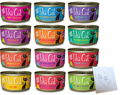 Tiki Cat pack varié sans céréales – 12 boîtes, repas riche en protéines.