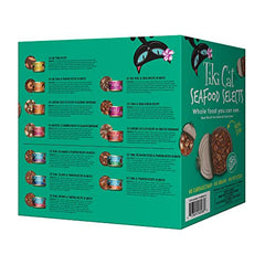 Tiki Cat Aloha Friends thon et crevettes — repas savoureux avec bouillon.</
