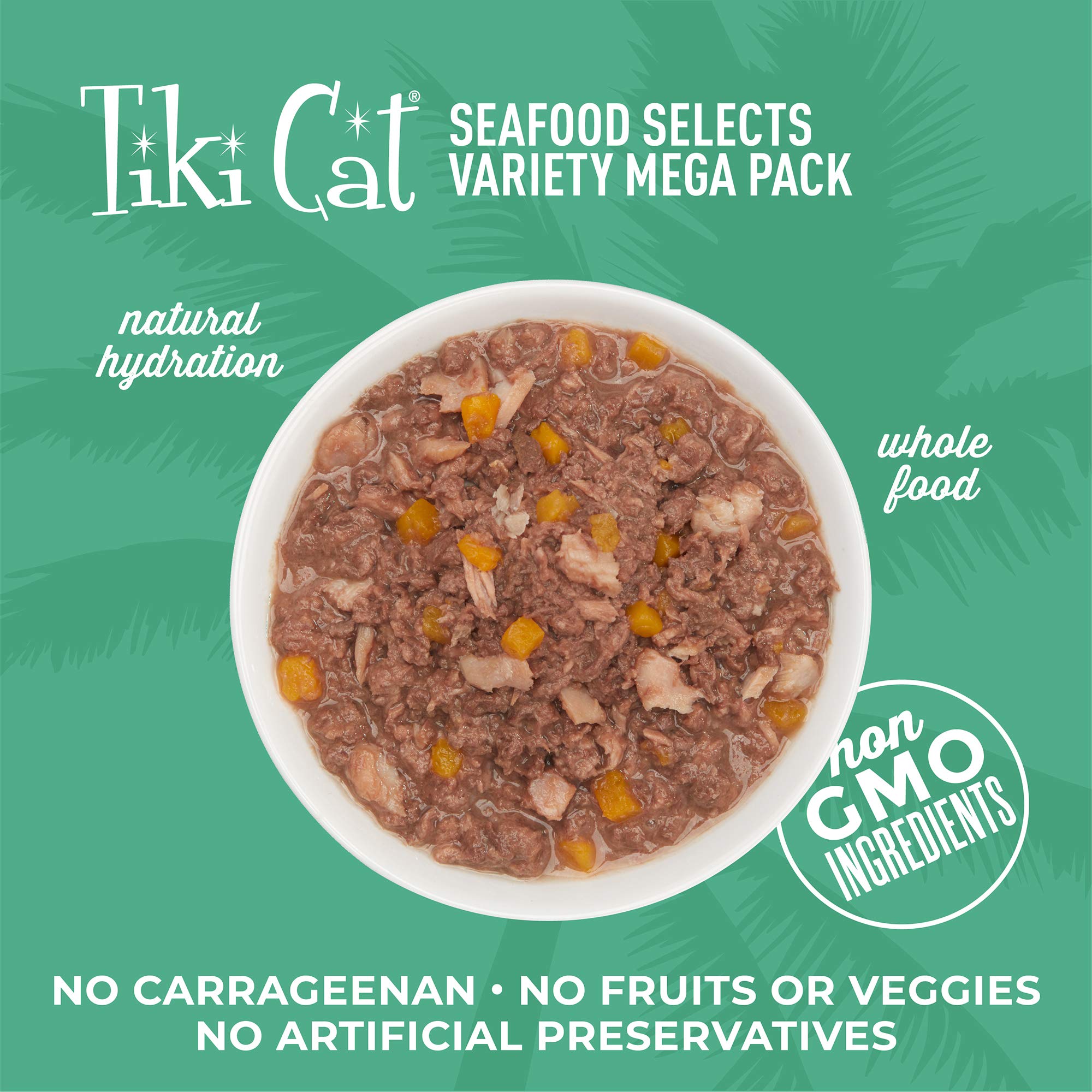 Tiki Cat Grill ahi thon et crevettes — saveur riche et textures variées.
