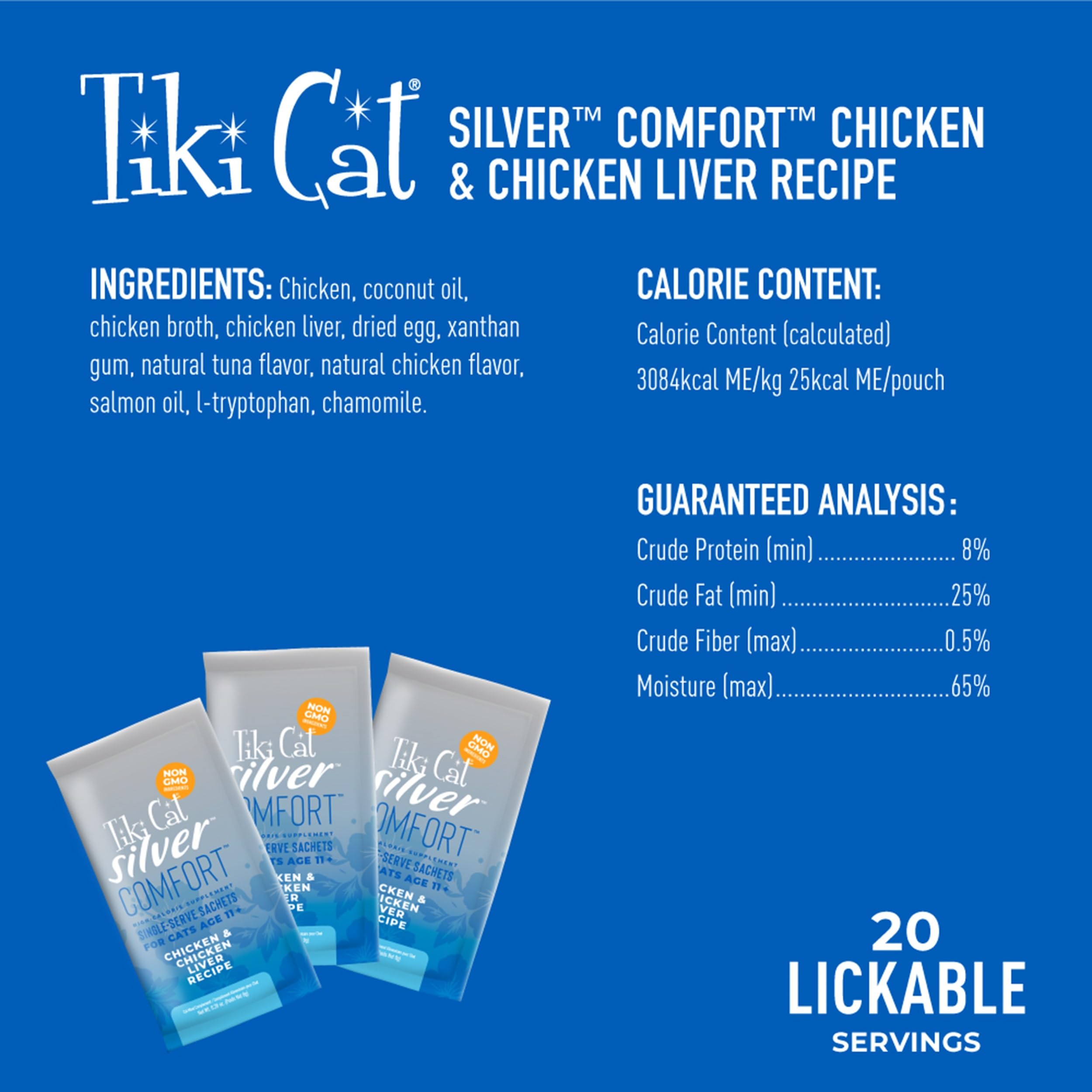 Tiki Cat Silver Comfort Mousse foie de poulet, arôme appétent