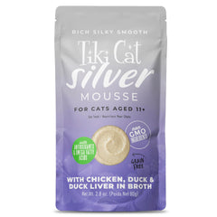 Tiki Cat Silver Mousse sachet chat chicken et duck, texture riche