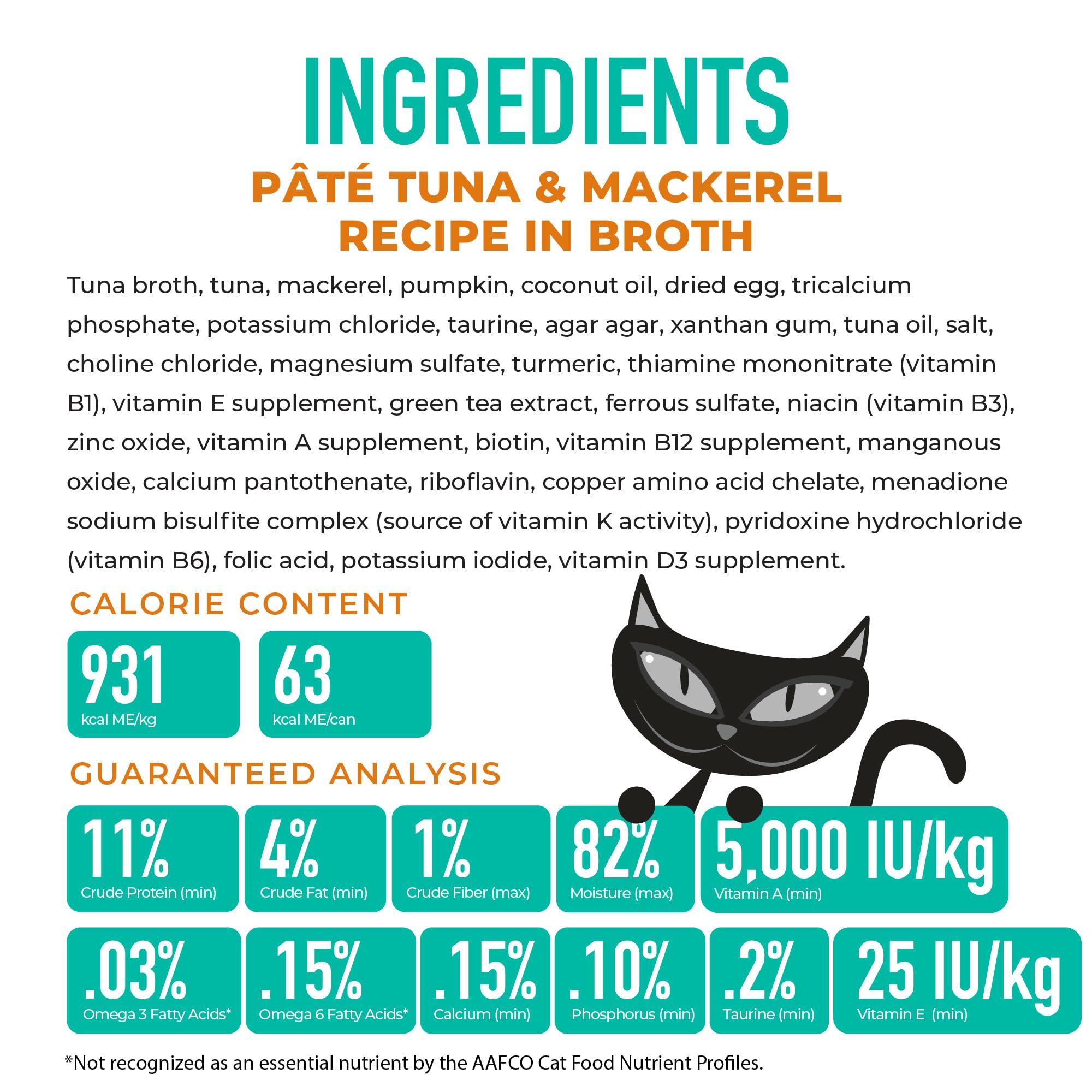 Ingrédients non GMO et sans céréales dans Tiki Cat Silver Pate