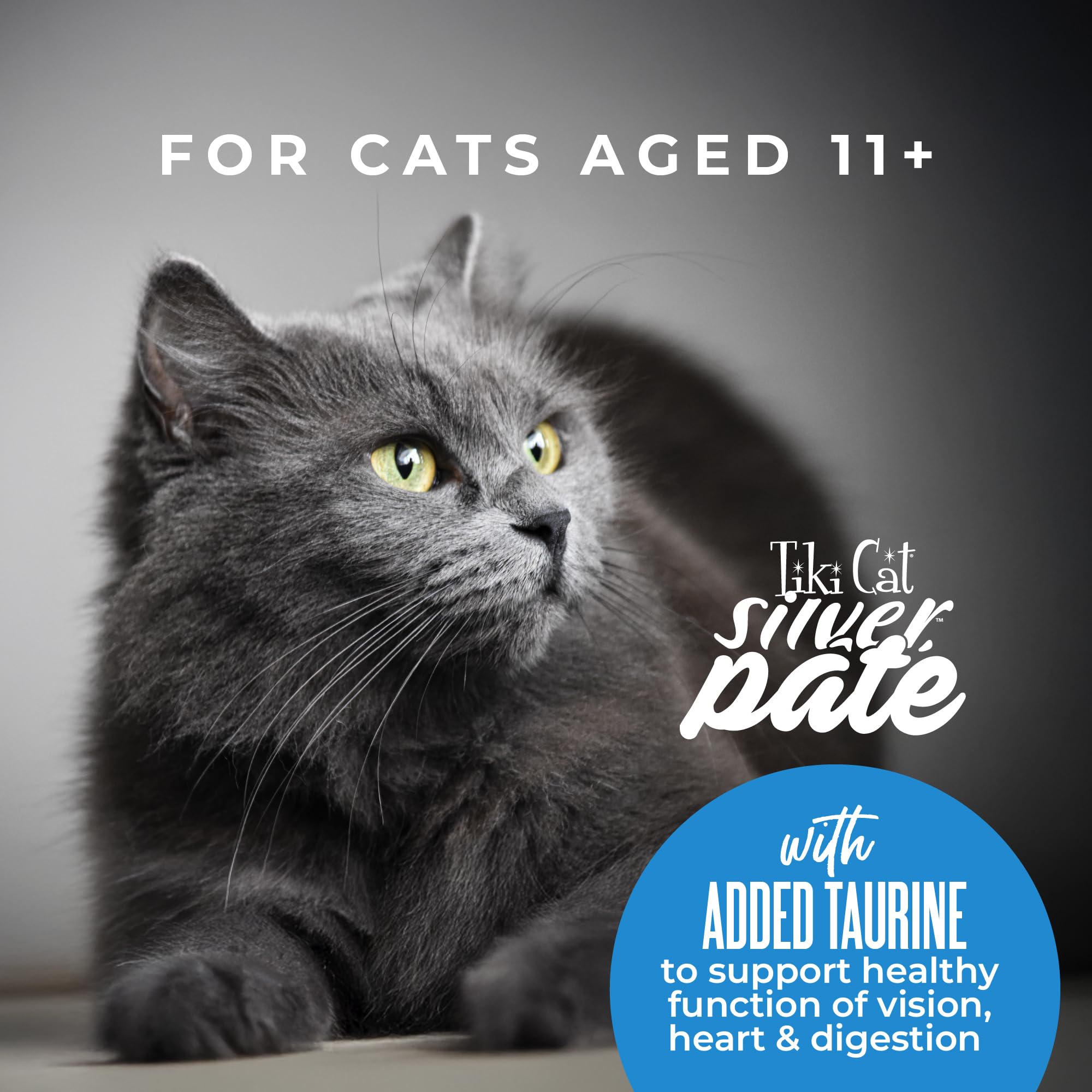 Tiki Cat Silver Pâté : ingrédients sans céréales et sans OGM.