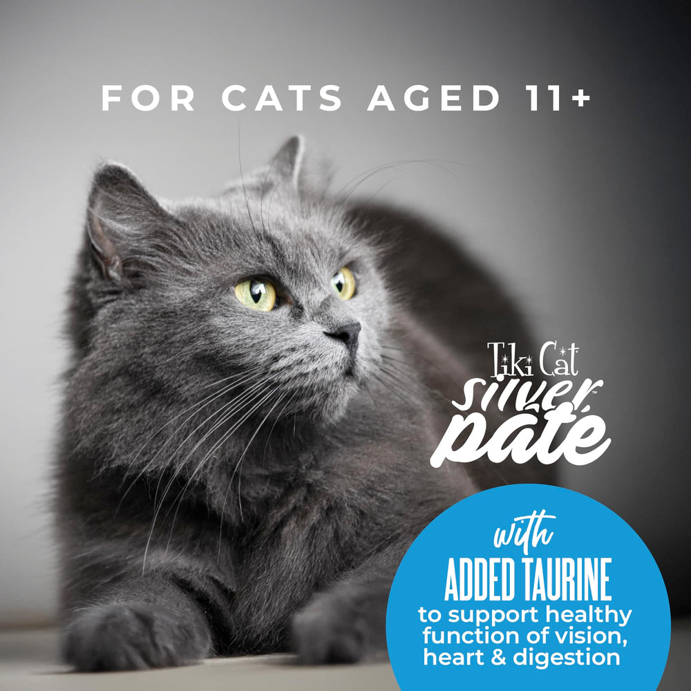 Tiki Cat Silver Pâté : ingrédients sans céréales et sans OGM.