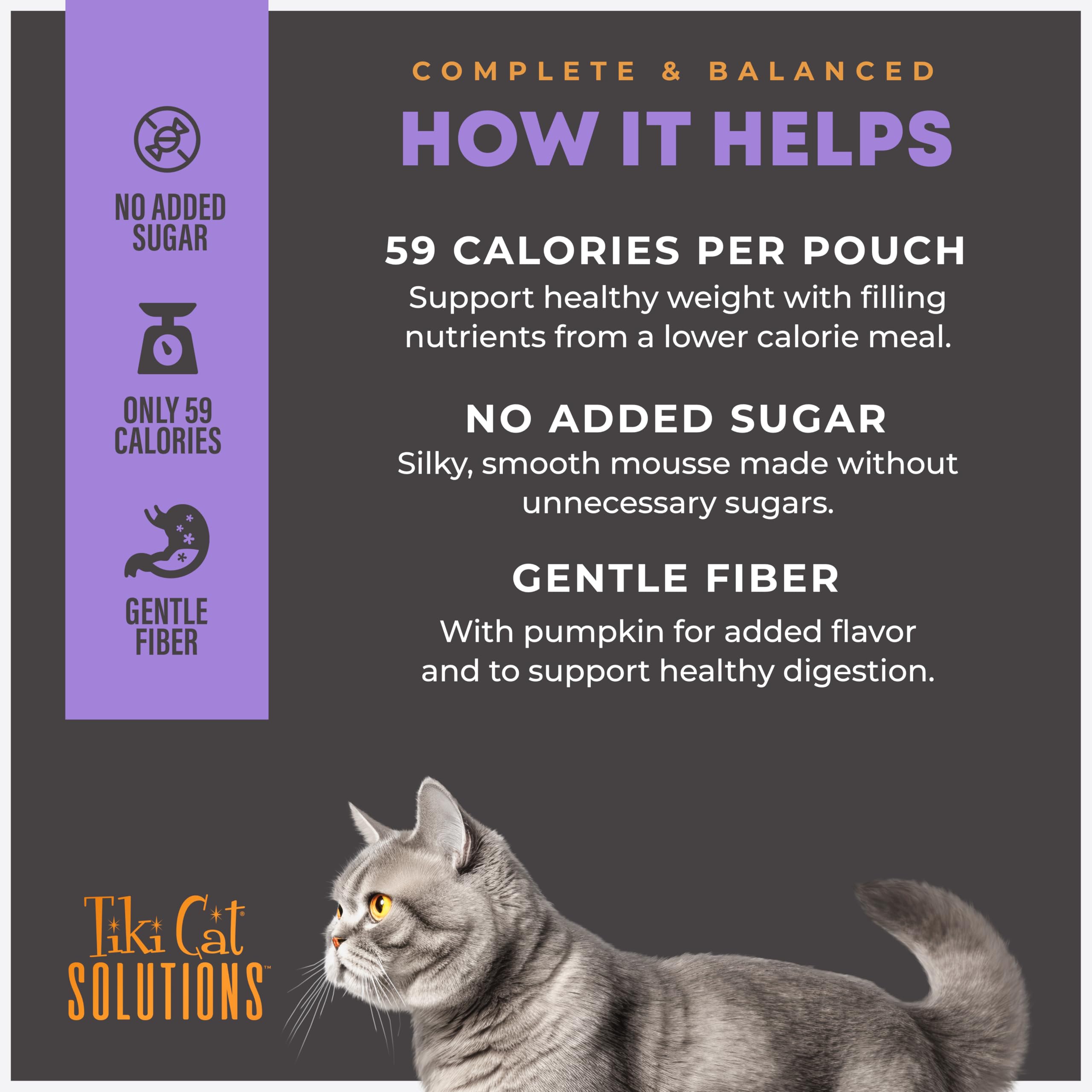 L-Carnitine et oméga 3-6 présents dans Tiki Cat Solutions Light.